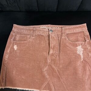 American Eagle Outfitters Pink Corduroy Mini Skirt